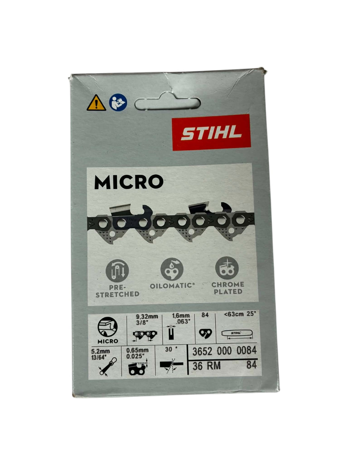 Chaîne STIHL Rapid Micro RM 3/8" 1,6 mm 84 maillons 36520000084