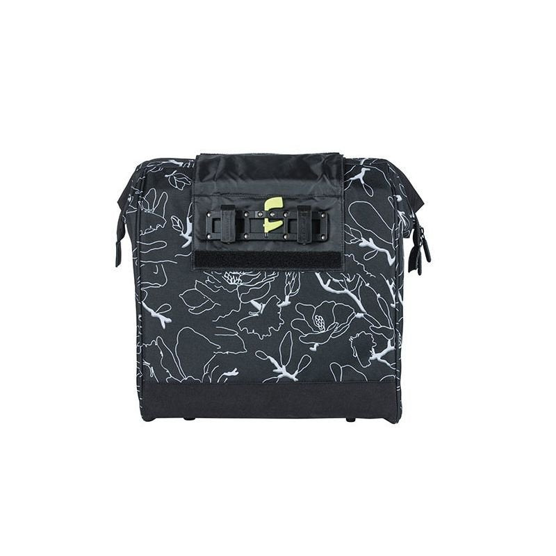 Sacoche arrière vélo Basil Grand Flower Shopper 23L noir