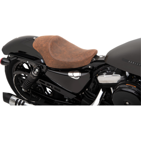 Selle solo 0804-0747 3/4 Smooth Sportster XL 2004+ Cuir Brun