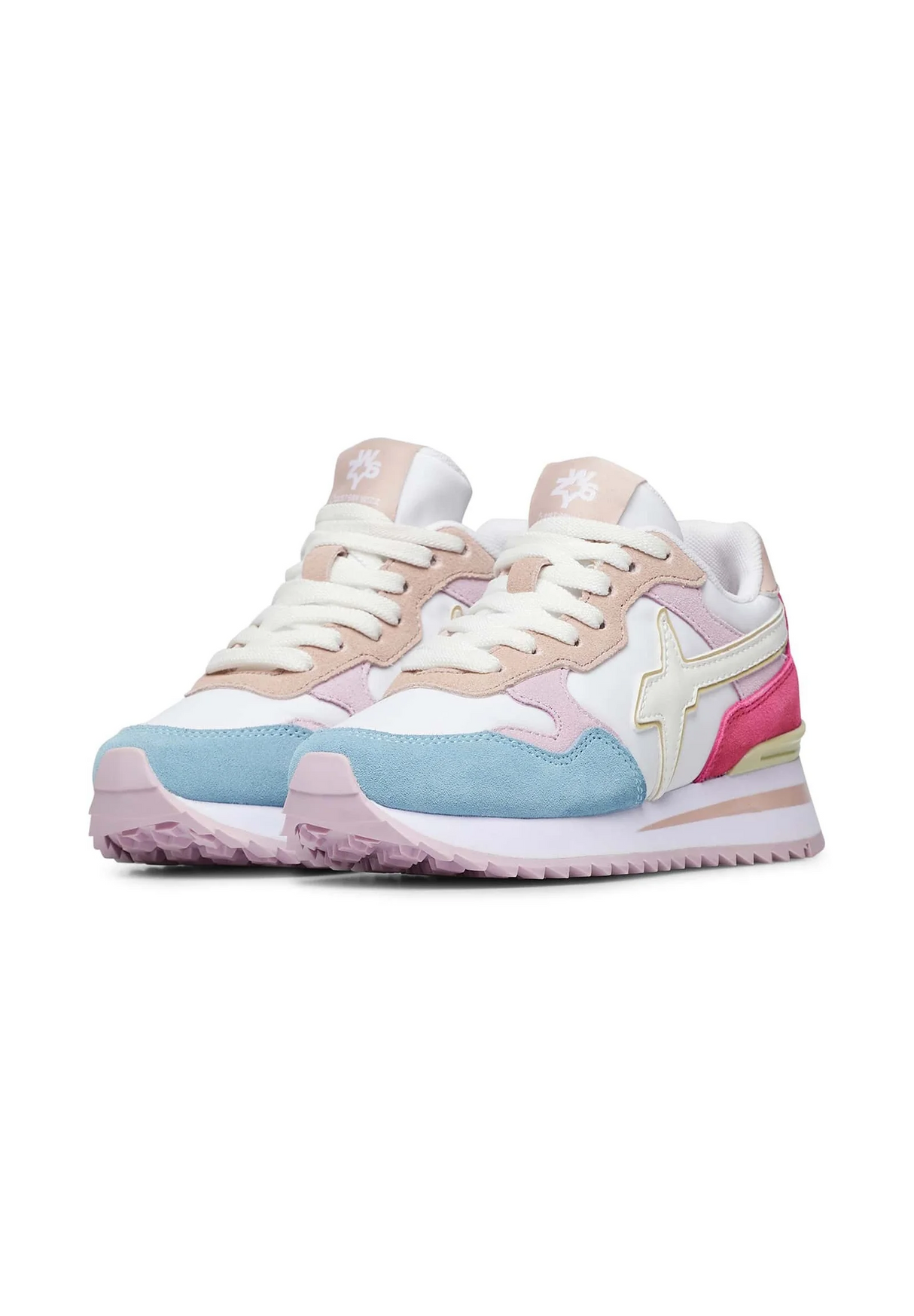 W6YZ YAK-J Suede/Nylon/Pastel – Pointure 35 – Sneaker Enfant – Blanc Lilas – Neuf