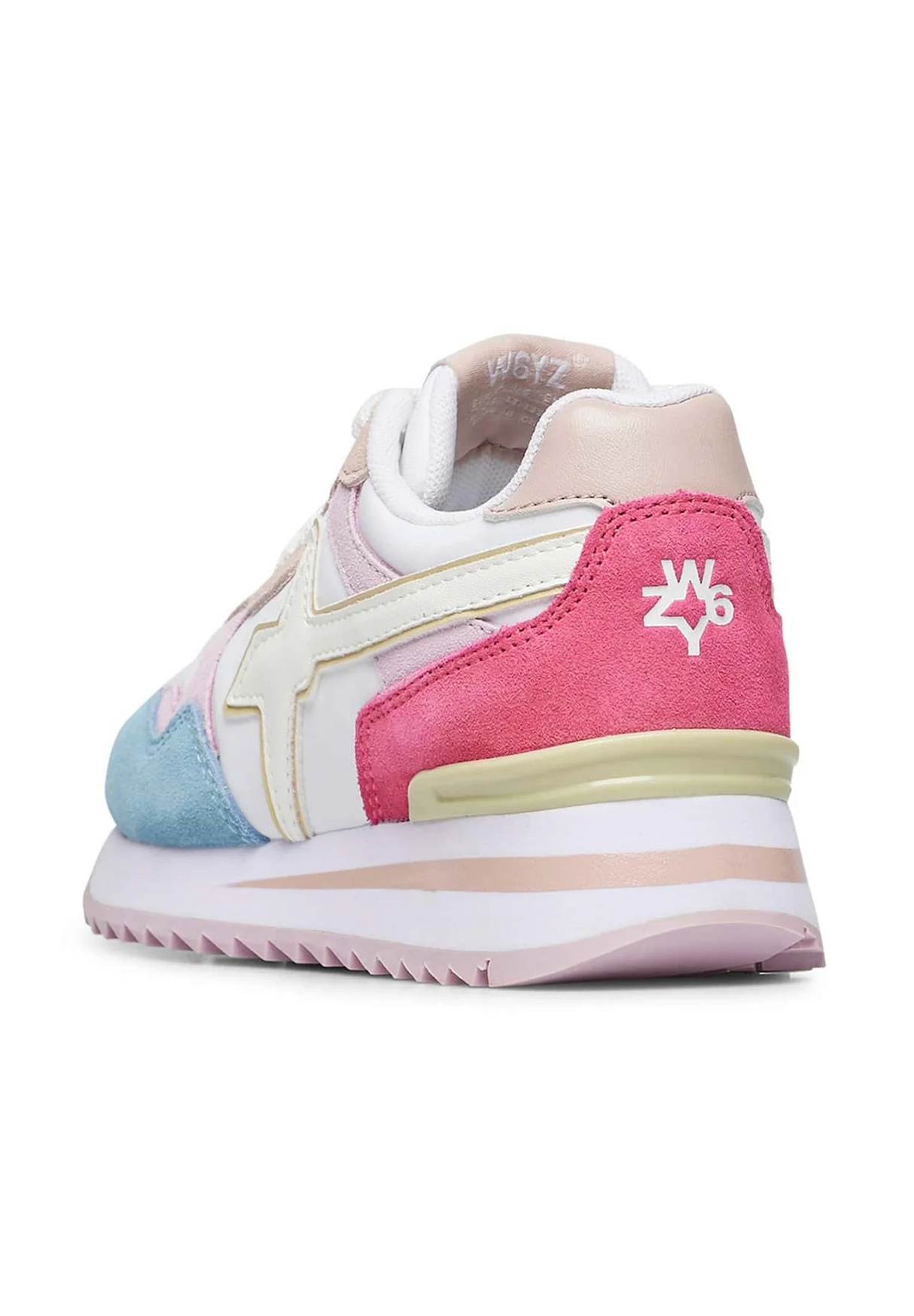 W6YZ YAK-J Suede/Nylon/Pastel – Pointure 35 – Sneaker Enfant – Blanc Lilas – Neuf