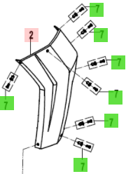 Rivet à pression carrosserie CFMOTO CFORCE UFORCE ZFORCE 9060-040310