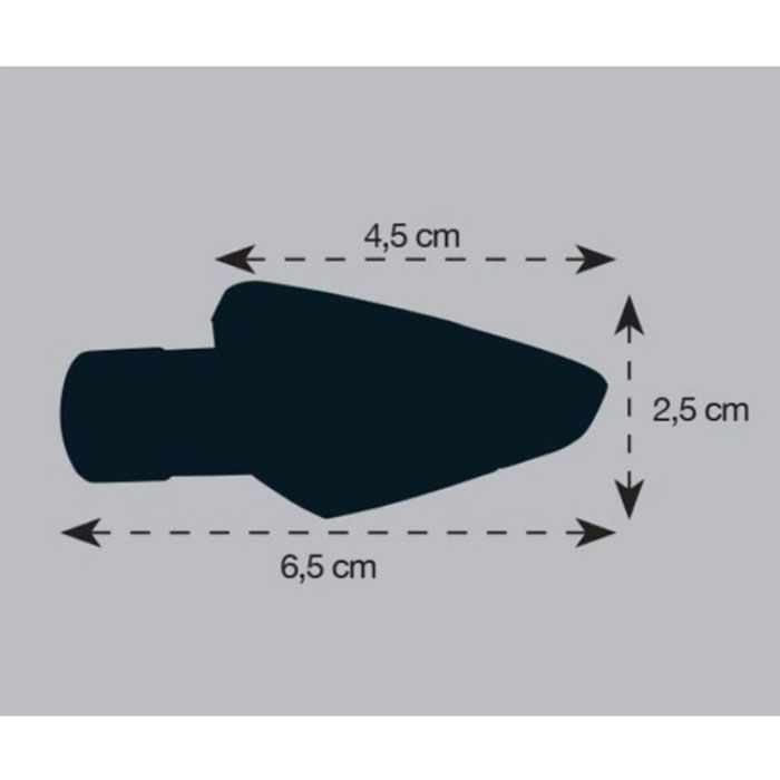 Clignotants moto Chaft MANGA LED noir/transparent – Ref IN1093 – Paire