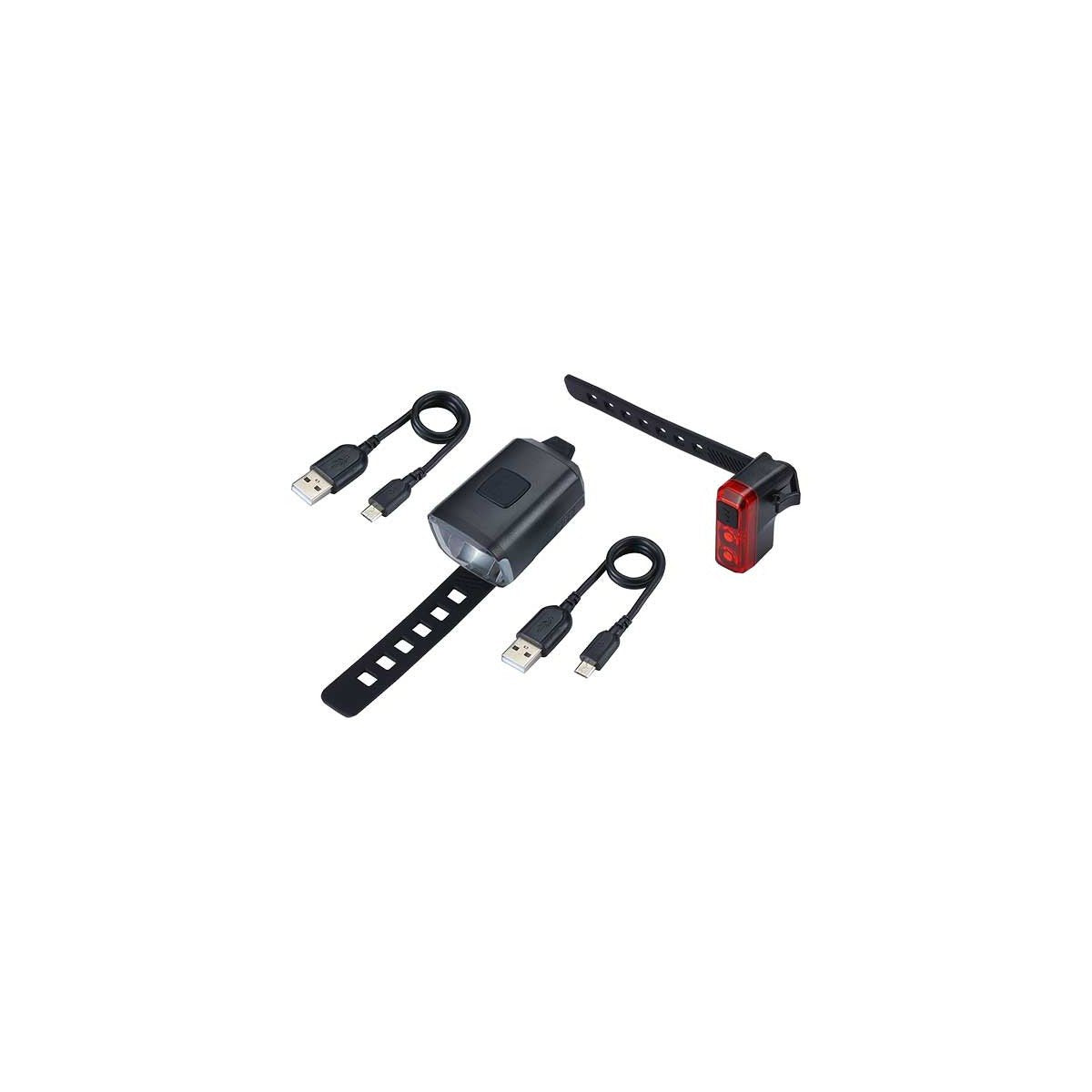BBB Fahrradbeleuchtungs-Set Stud Combo vorne Stud 33 + hinten Salute USB-C Neu