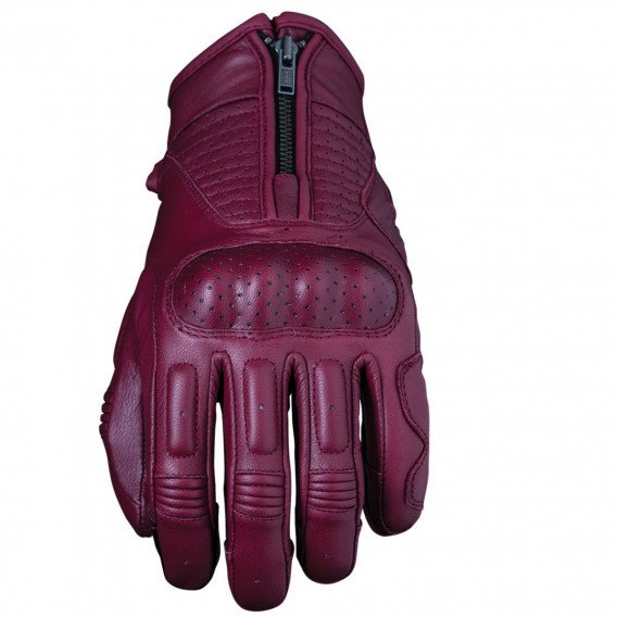 Five Kansas Woman S Burgundy Motorradhandschuhe Ziegenleder Retro CE EN13594 Neu