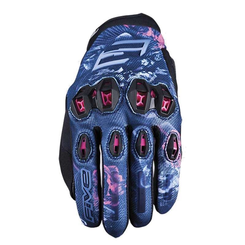 Damen Motorradhandschuhe Five Stunt Evo 2 Flower L Sommer Ziegenleder AirgoProtech CE pink Neu