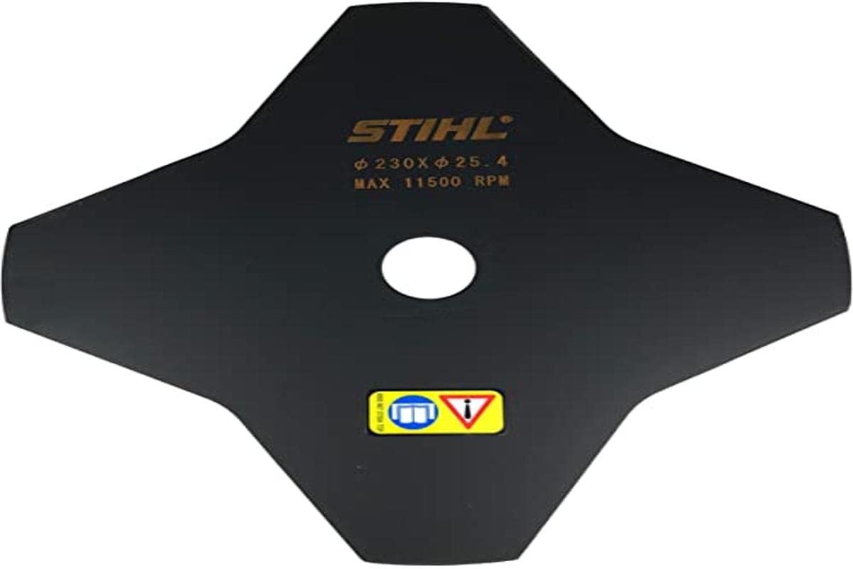 Couteau à herbe STIHL 4 dents acier 230 mm alésage 25,4 mm NEUF