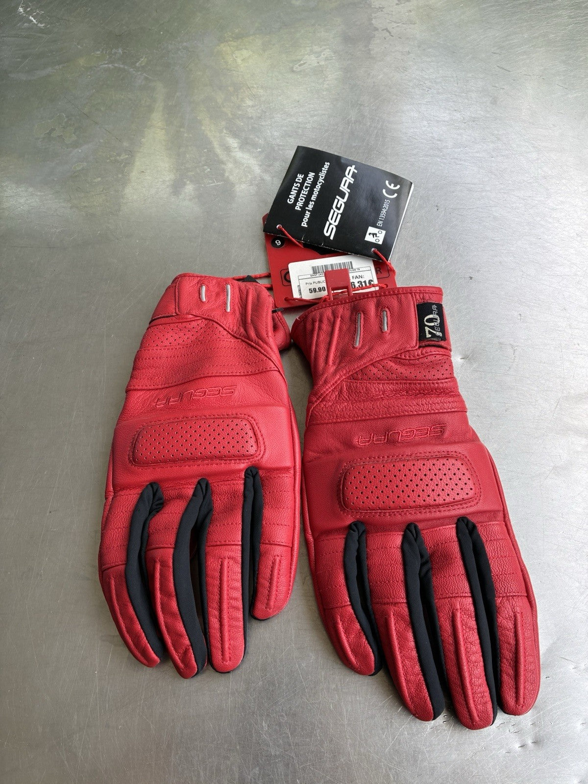 Gants moto été femme Segura Lady Horson cuir – Taille 9 – Neuf