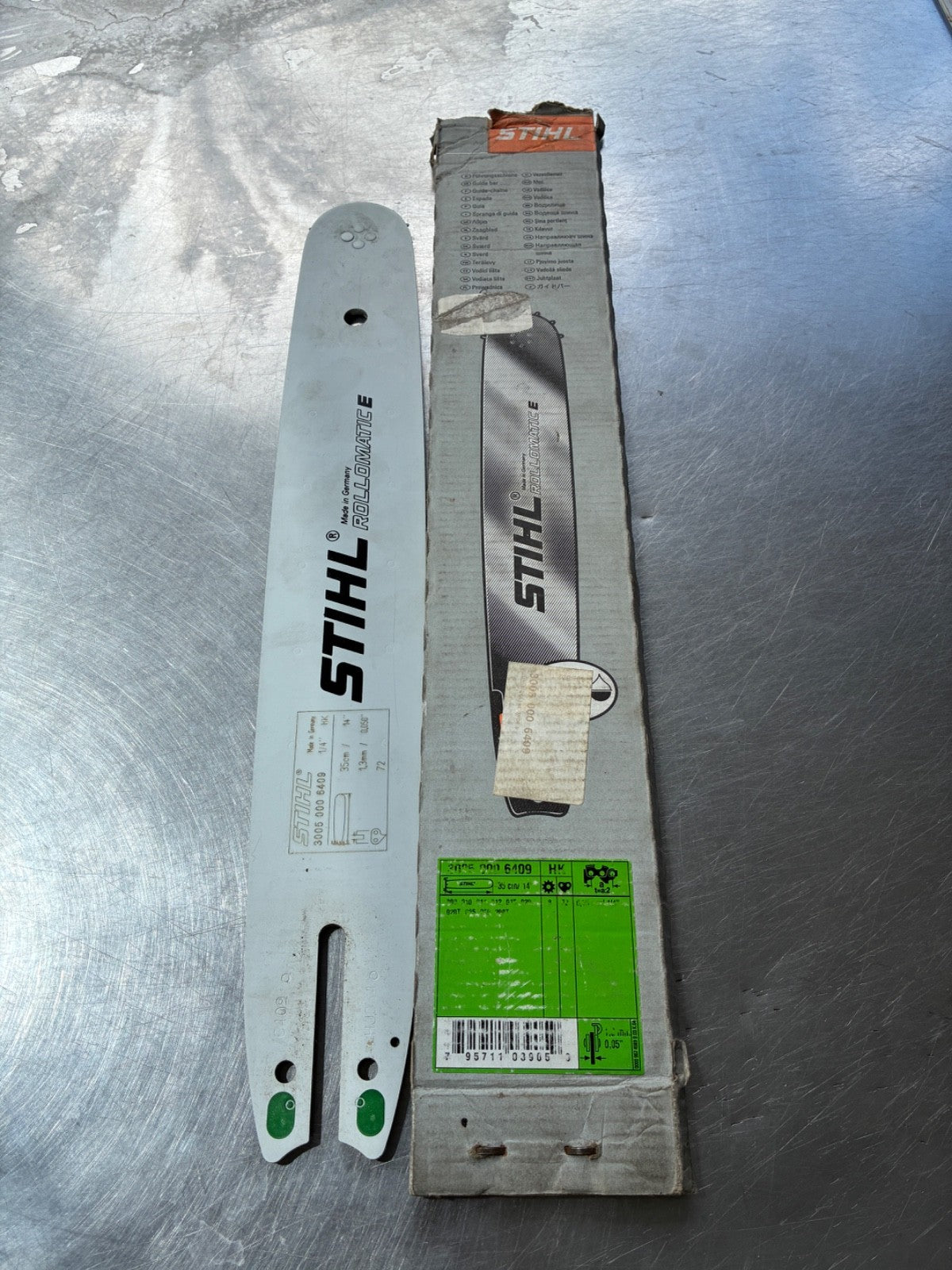 Guide chaîne STIHL 35 cm 1/4" 1.3 mm – Rollomatic E 3005 000 6409