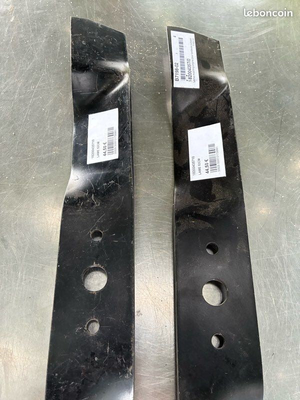 2x Lames mulching 54 cm CASTELGARDEN / STIGA – Réf. 82004357/0 – Neuves