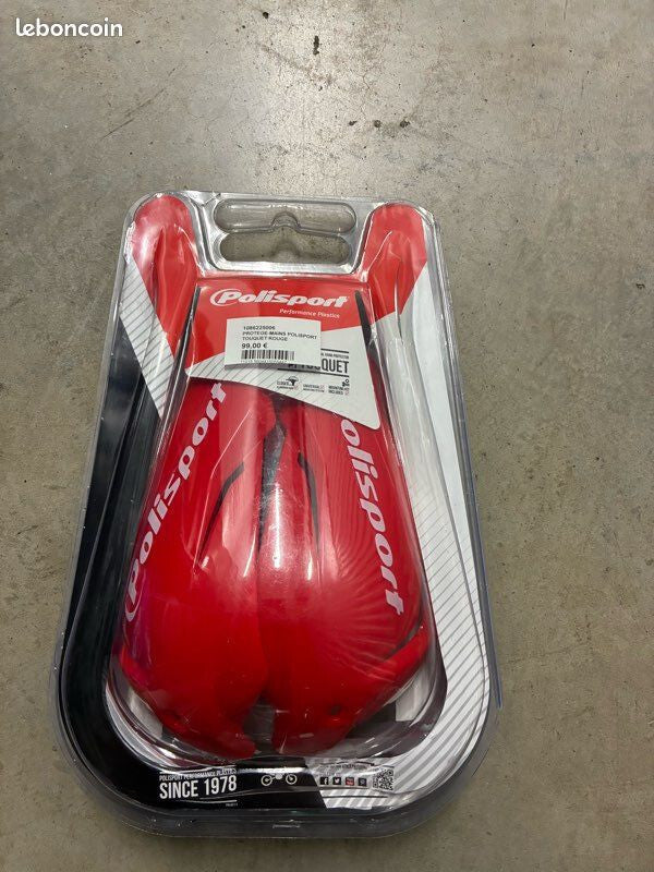 Protège-mains Polisport Touquet rouge – Neufs avec kit de montage complet
