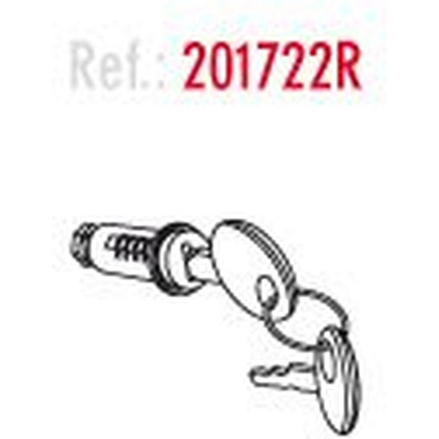 Barillet à clé Shad 201722R – Neuf – Sécurité renforcée – Blanc/Noir