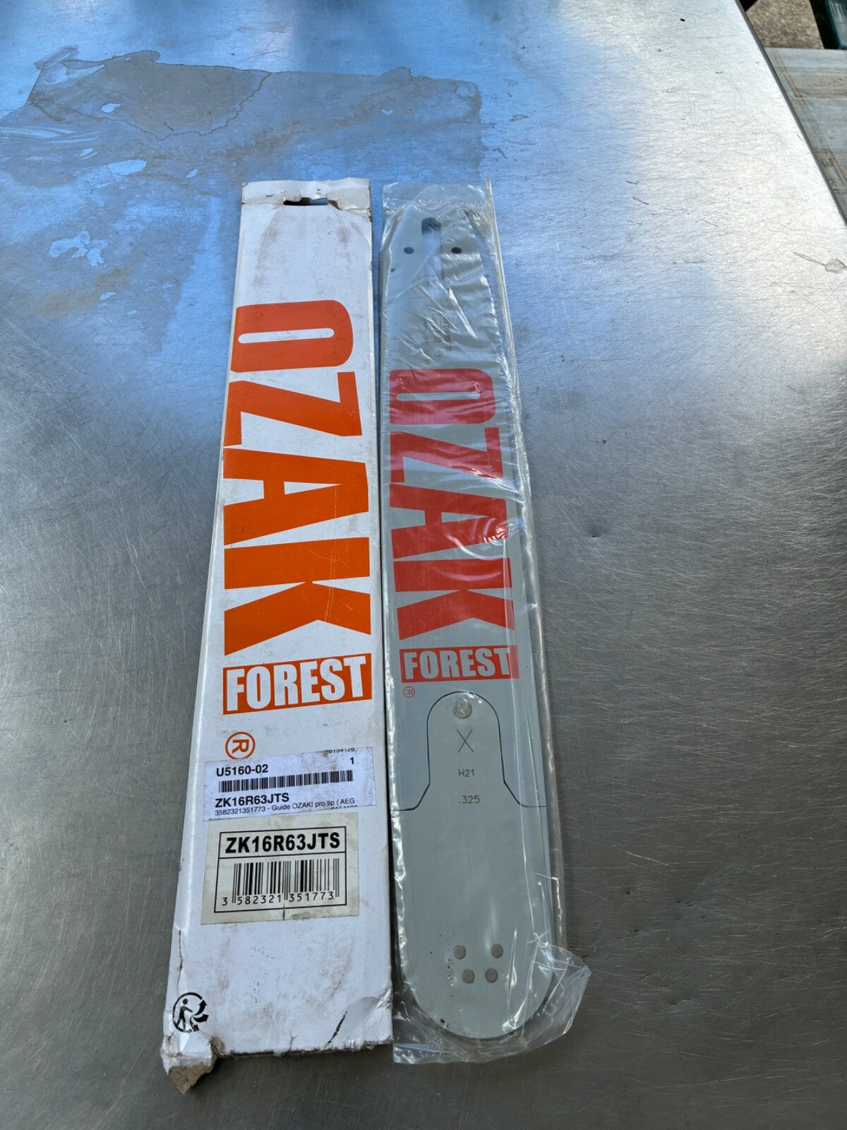 Guide tronçonneuse OZAKI ZK16R63JTS 40 cm – .325" – 1,6 mm – Jamais servi