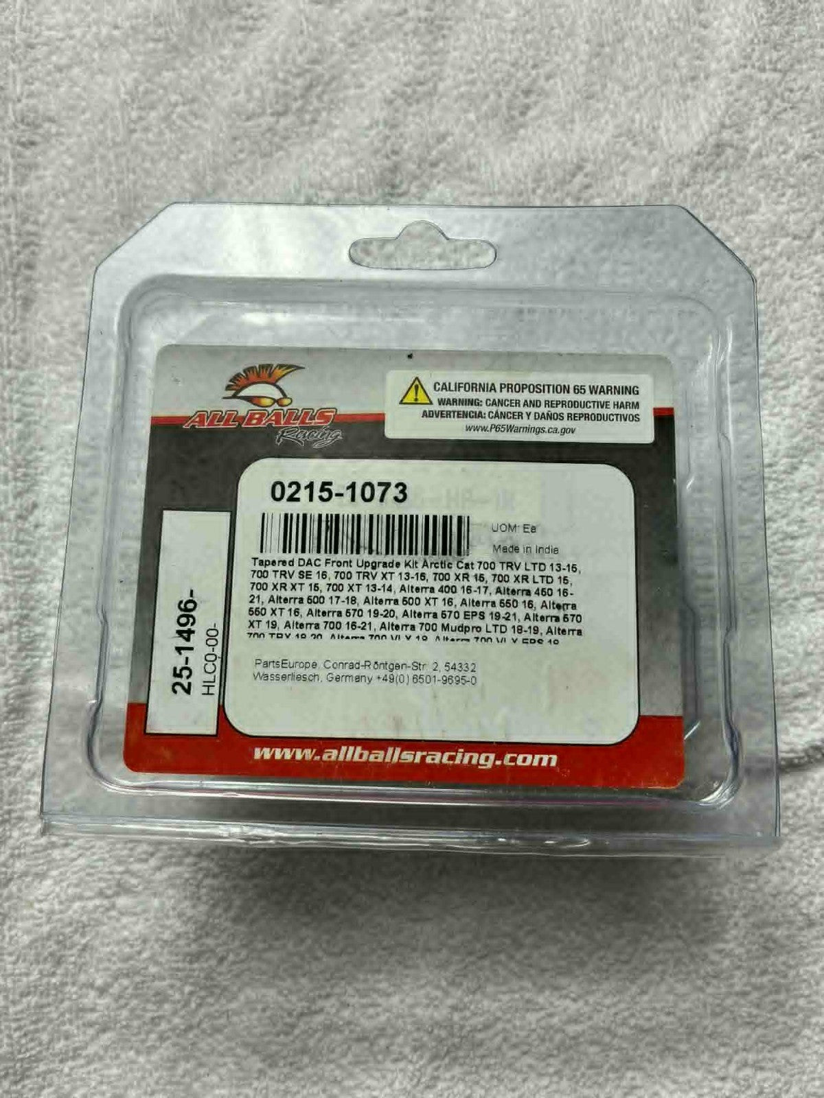 ALL BALLS 0215-1073 Kit roulements coniques avant Arctic Cat Alterra / TRV / XR