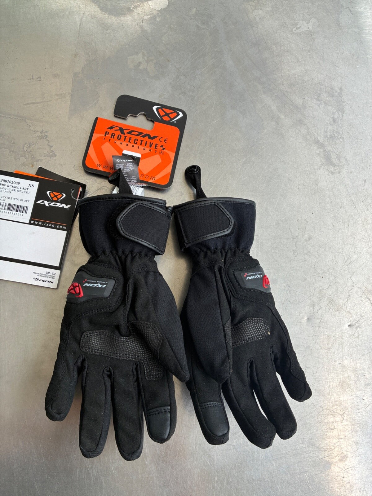 Gants moto hiver Ixon Pro Russel Lady noirs – Taille XS – Jamais servi