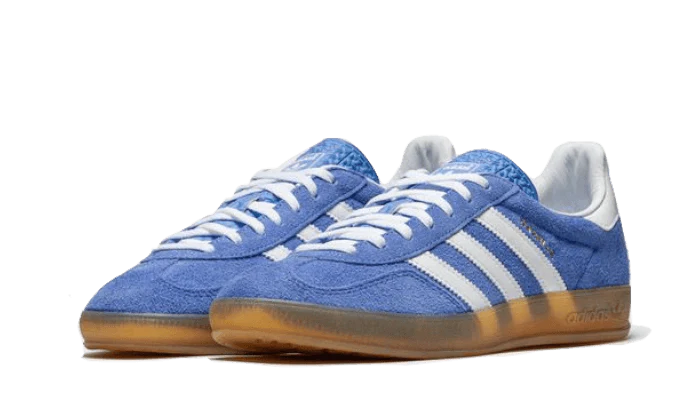 Adidas Gazelle Indoor W HQ8717 Bleu Blanc Or Femme Taille 36 2/3 NEUF Boîte