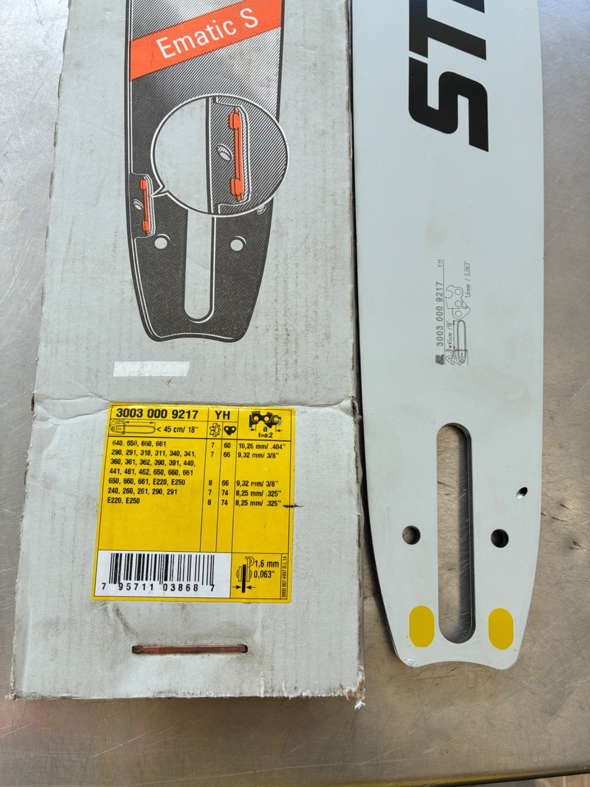 Guide chaîne STIHL 45 cm 1.6 mm Duromatic E – 3003 000 9217 3/8" .325 .404