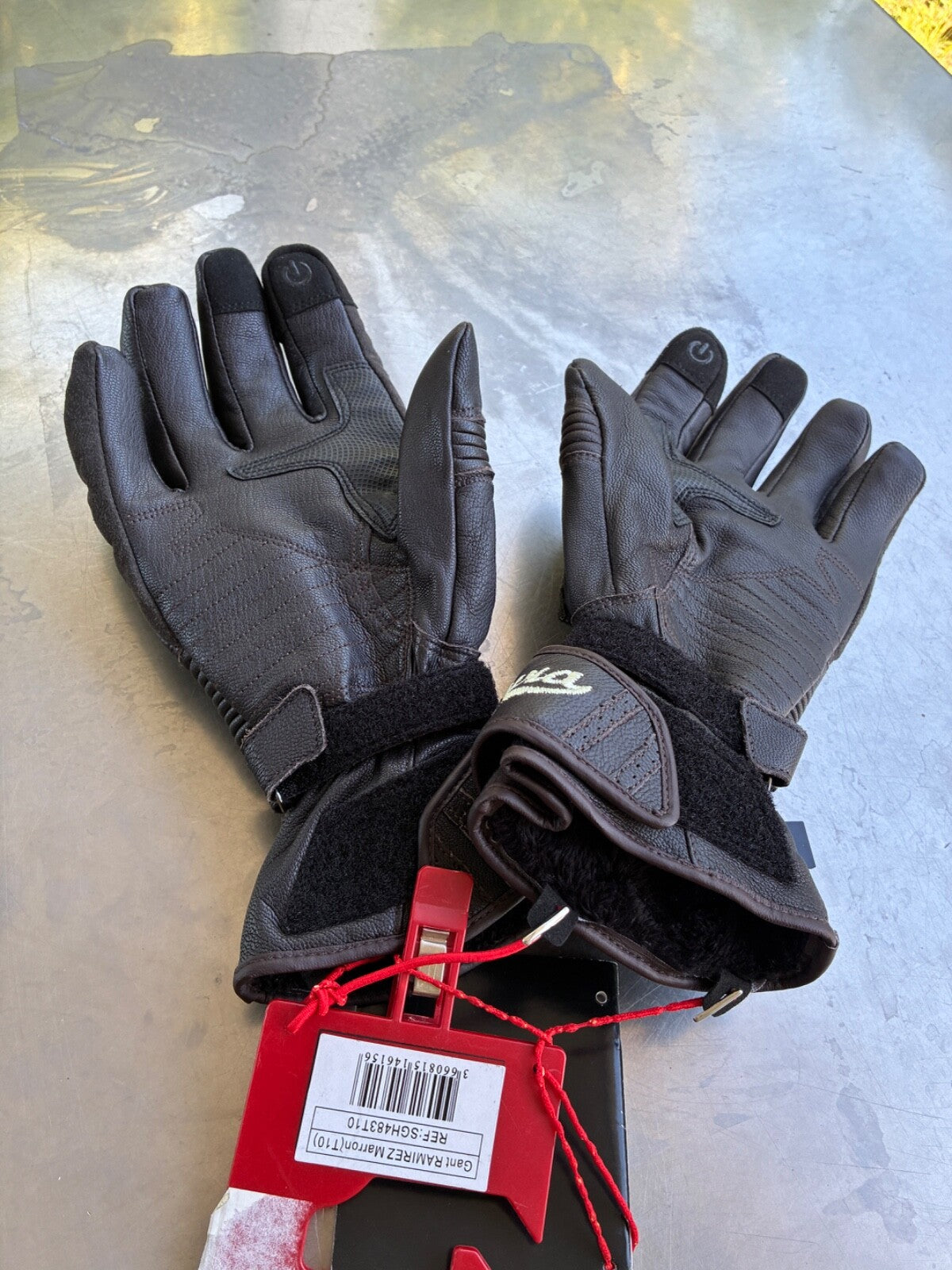 Gants moto Segura Ramirez marron – Jamais servis – Taille 9 L