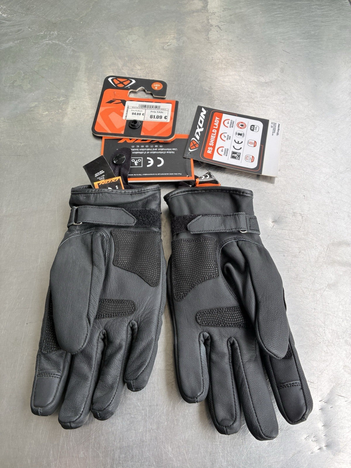 Gants moto cuir mi-saison femme Ixon RS Shield Lady – Taille S – Neuf