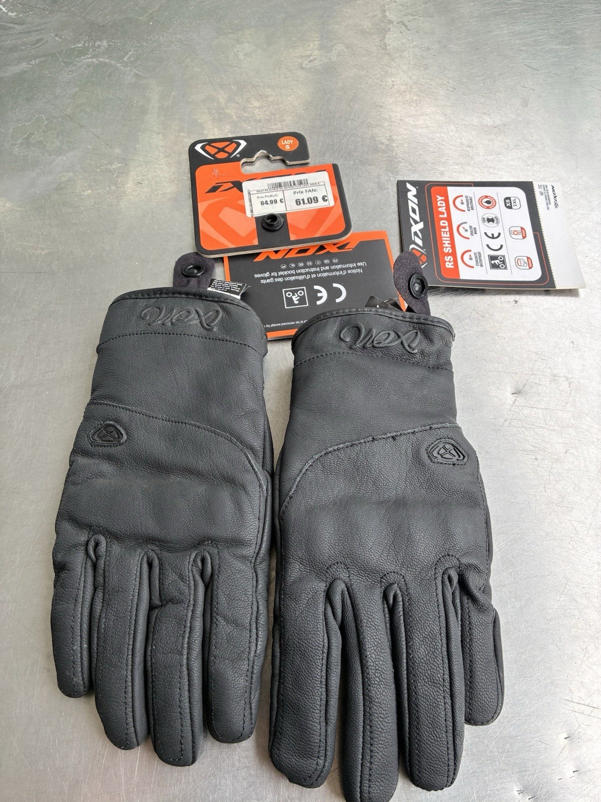 Gants moto cuir mi-saison femme Ixon RS Shield Lady – Taille S – Neuf