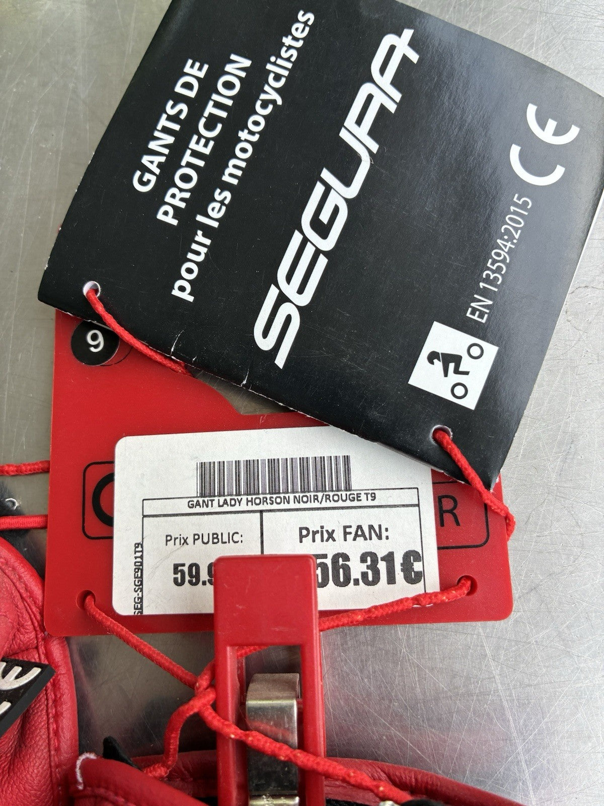 Gants moto été femme Segura Lady Horson cuir – Taille 9 – Neuf