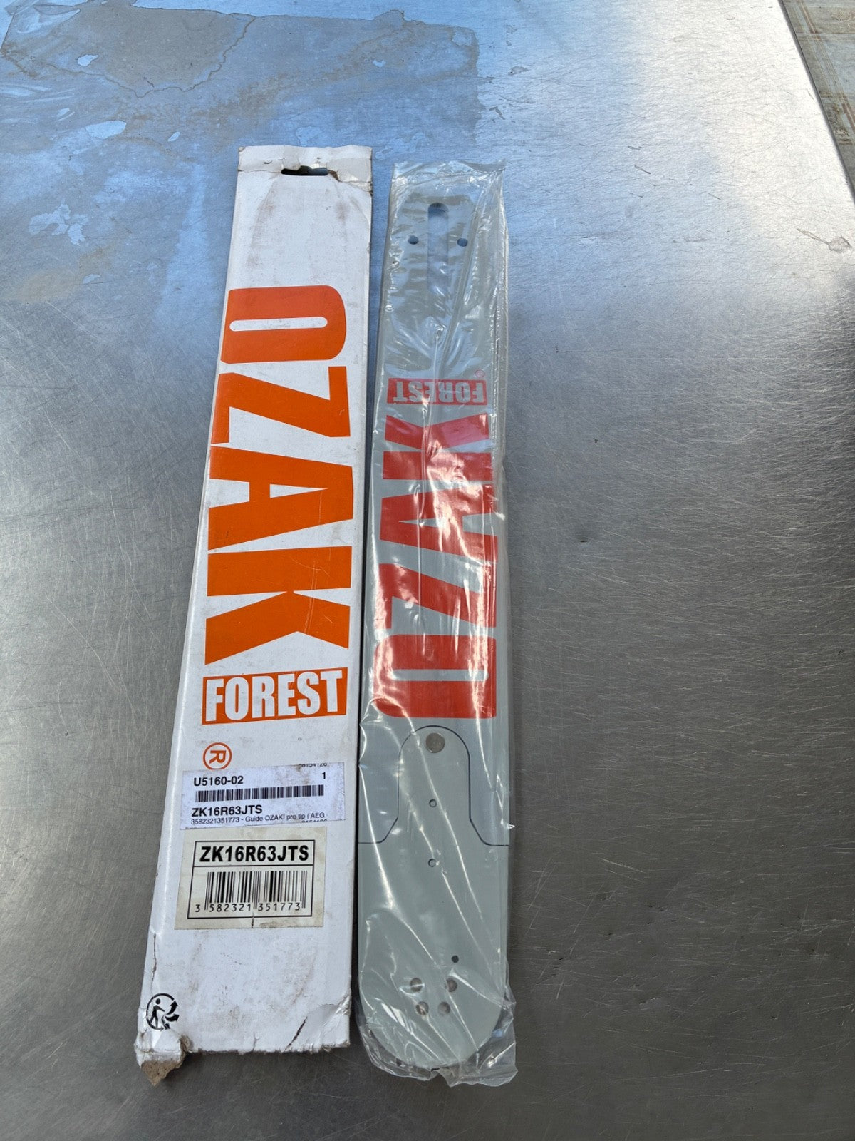 Guide tronçonneuse OZAKI ZK16R63JTS 40 cm – .325" – 1,6 mm – Jamais servi