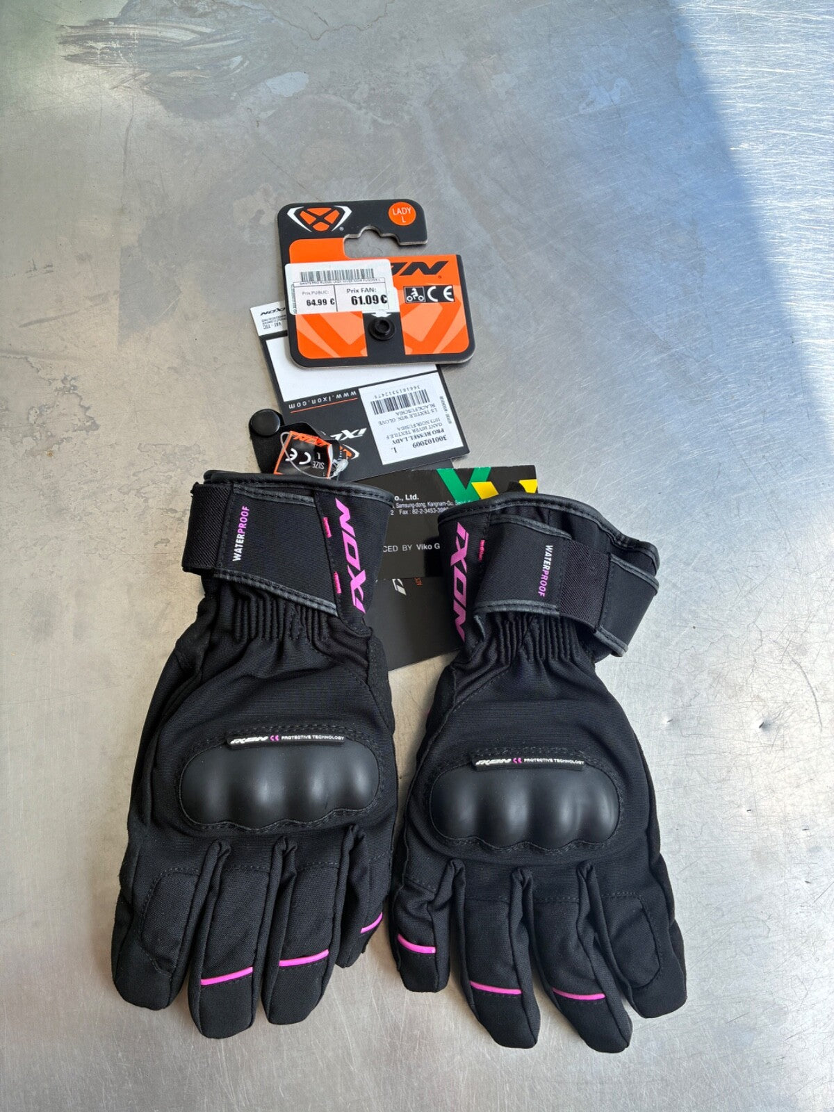 Gants moto femme Ixon Pro Russel 2 Lady hiver – Taille L – Jamais servi