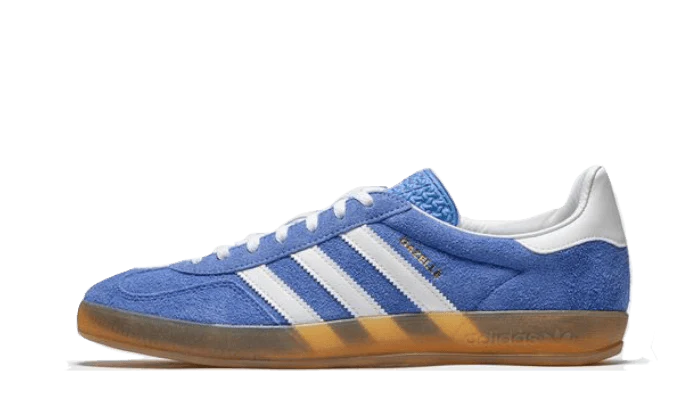 Adidas Gazelle Indoor W HQ8717 Bleu Blanc Or Femme Taille 36 2/3 NEUF Boîte