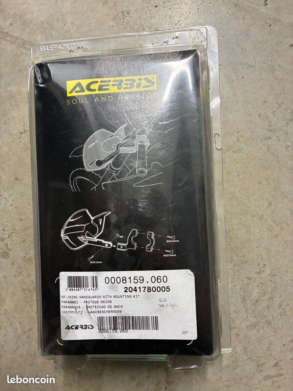 Protège-mains Acerbis MX Uniko réf. 0008159.060 – Neuf avec fixations
