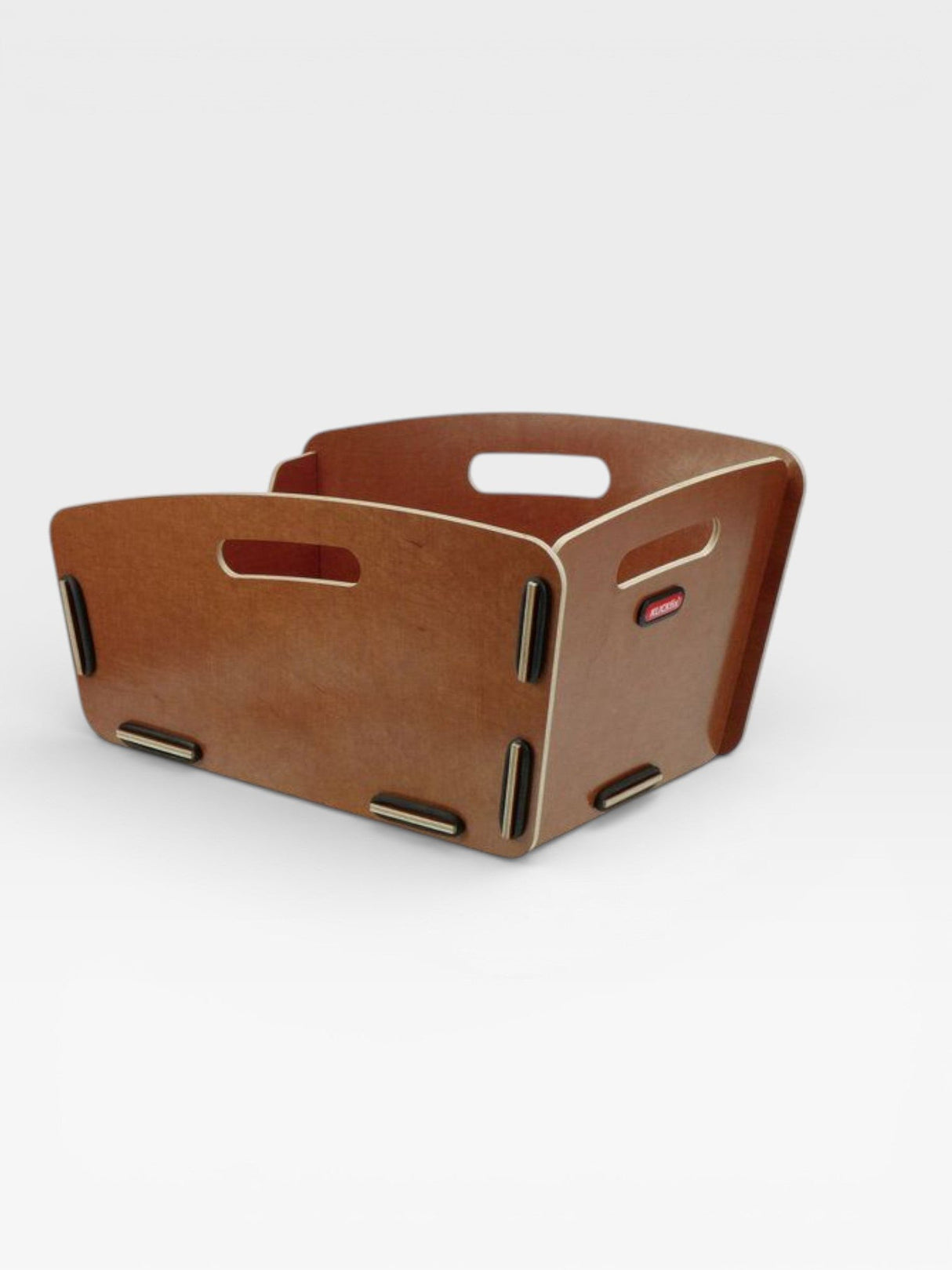 Panier vélo Klickfix Radkiste 2 Lenker bois naturel réf K0326N