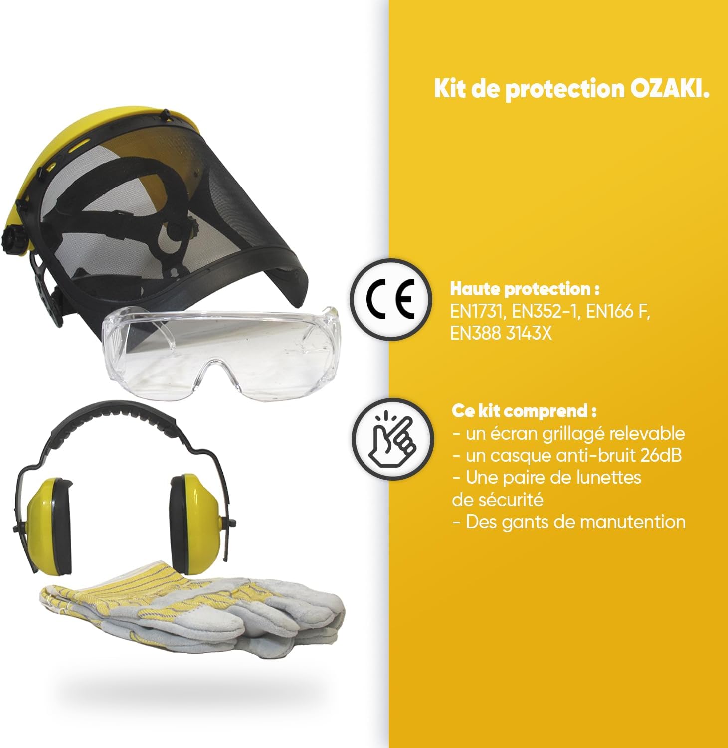 Kit de protection OZAKI – 4 accessoires – Réf. 9102130 – Neuf