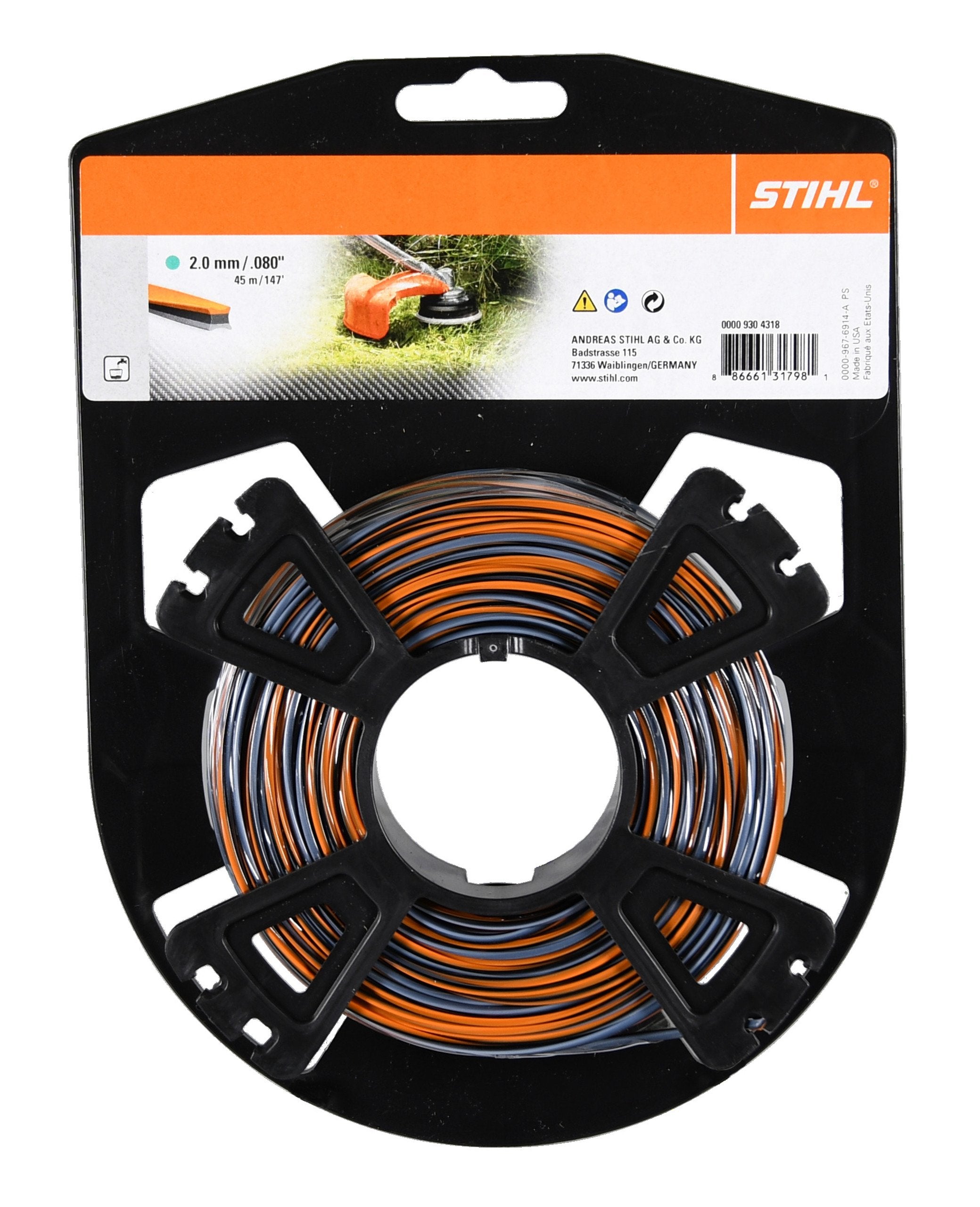 Fil de coupe Stihl CF3 Pro – 2 mm x 45 m – Réf. 0000-930-4318