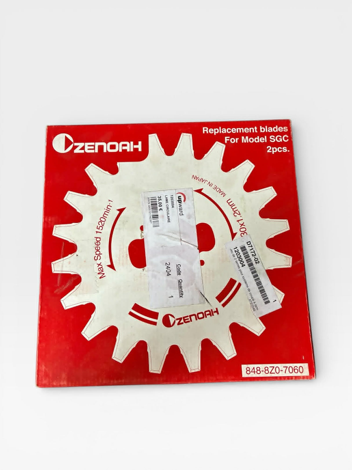 Kit 2 lames ZENOAH SGC Ø230 mm 2 dents réf 848-8Z0-7060