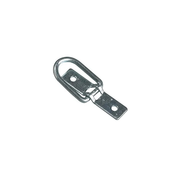 Blister 4 anneaux pontet TRIGANO rabattable remorque – Acier zingué – Neuf