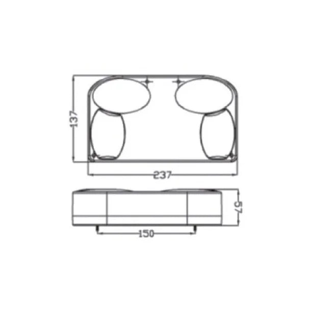 Feu remorque DAFA droit – 6 fonctions – Neuf
