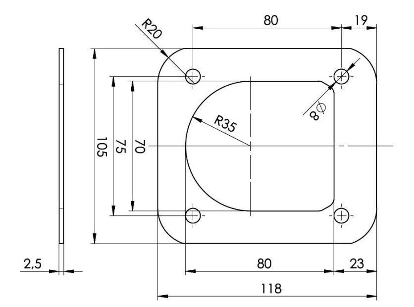 TRIGANO FFK6542B Anillo de amarre empotrado x1