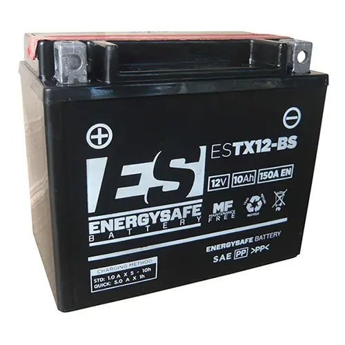 Energy Safe ESTX12-BS 12V 10Ah AGM VRLA Motorradbatterie – E481227