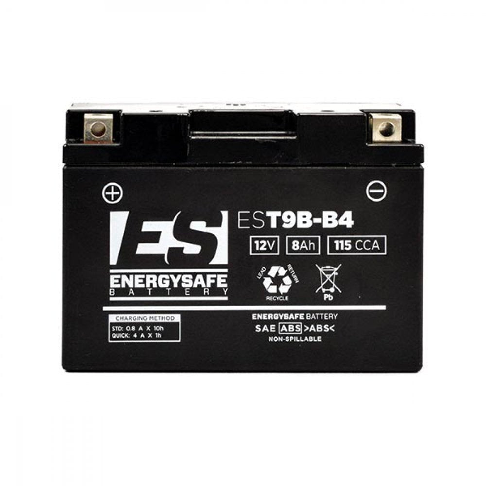 EnergySafe EST9B-4 12V 8Ah AGM Motorradbatterie, sofort einsatzbereit – Ref E4924