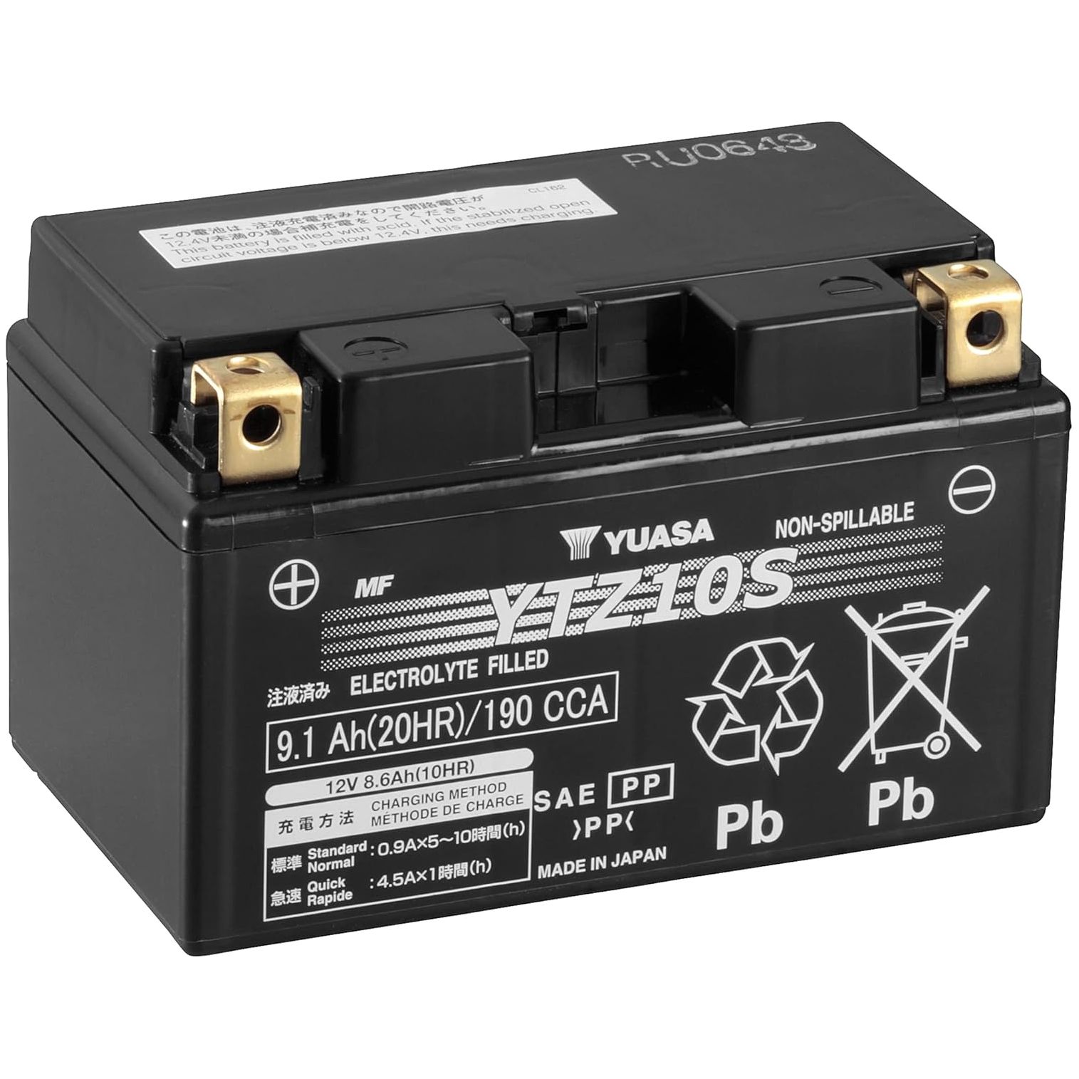 Batterie moto YUASA YTZ10S – 12V / 9,1Ah – Haute Performance AGM