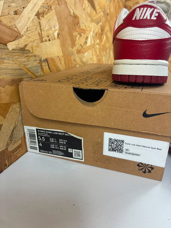 Nike Dunk Low Next Nature Femme 36 White/Gym Red