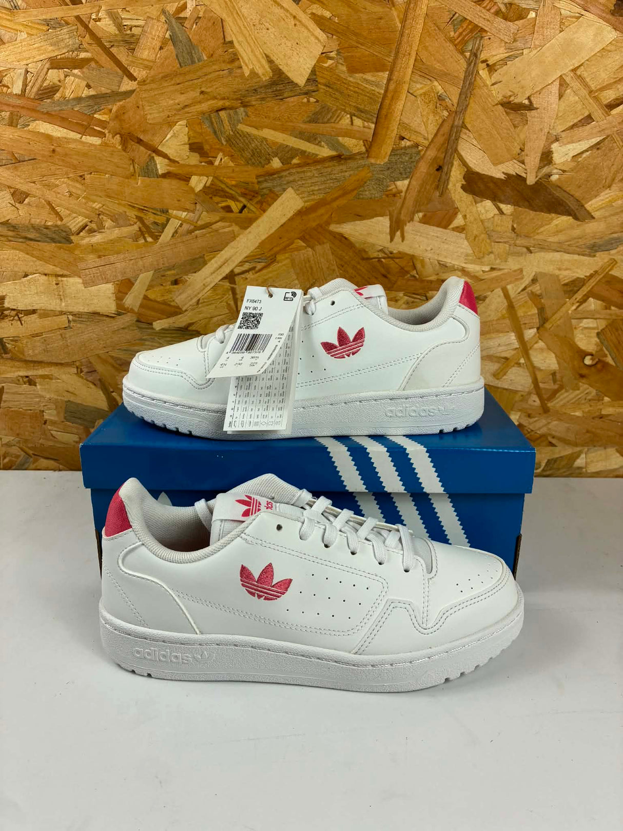 Baskets Adidas NY 90 J Junior 36 2/3 Blanc Rose FX6473