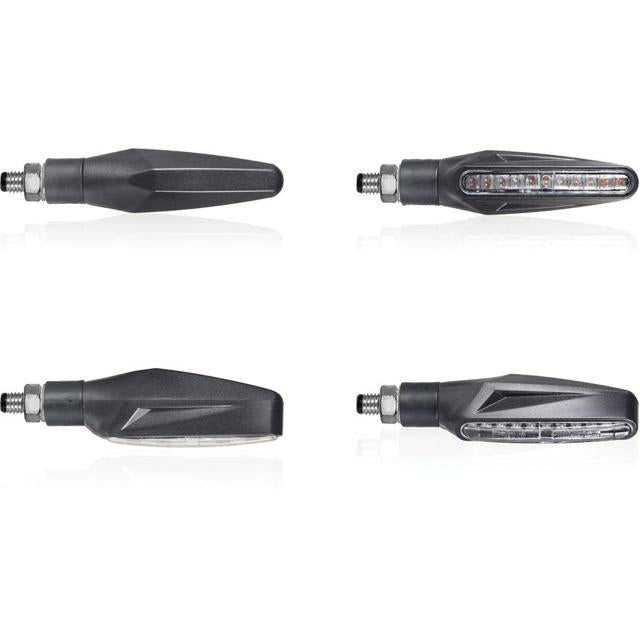 Clignotants LED CHAFT STEM universels homologués CE noirs fumés IN265