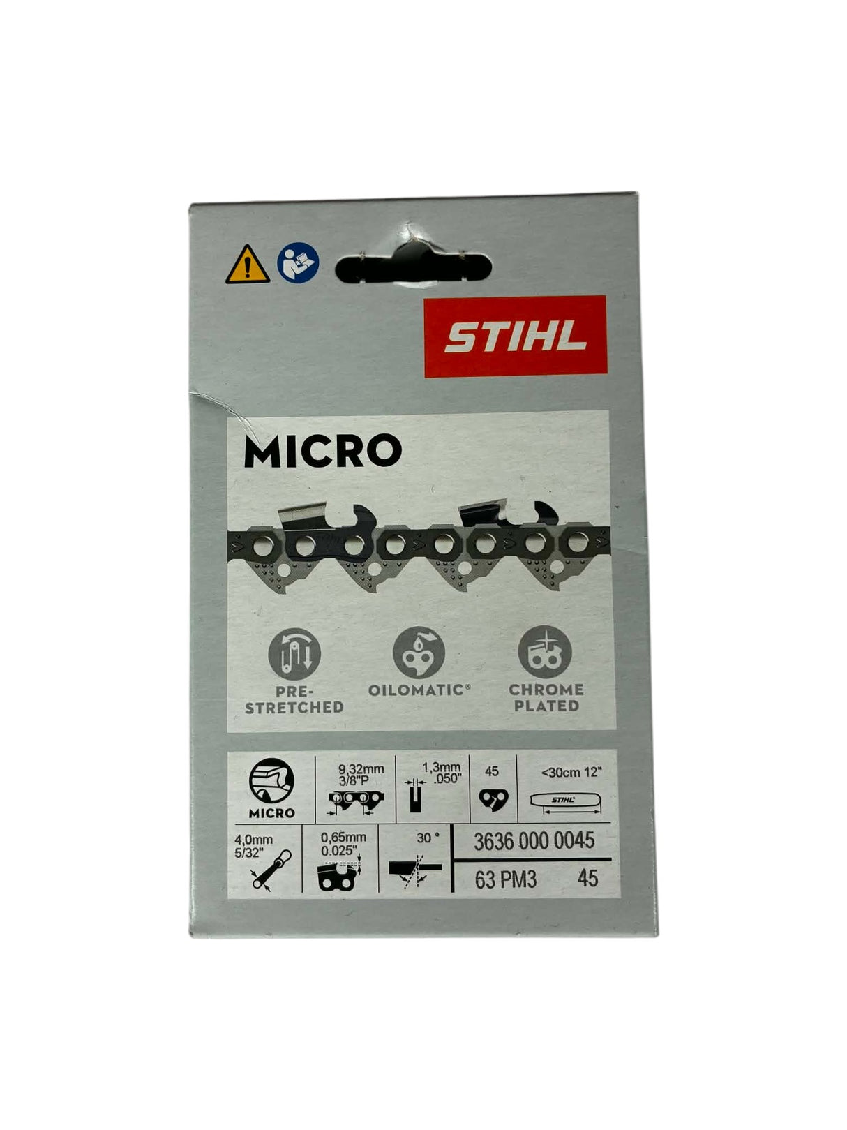 Chaîne STIHL Picco Micro 3 PM3 3/8" P 1,3 mm 45 maillons 36360000045