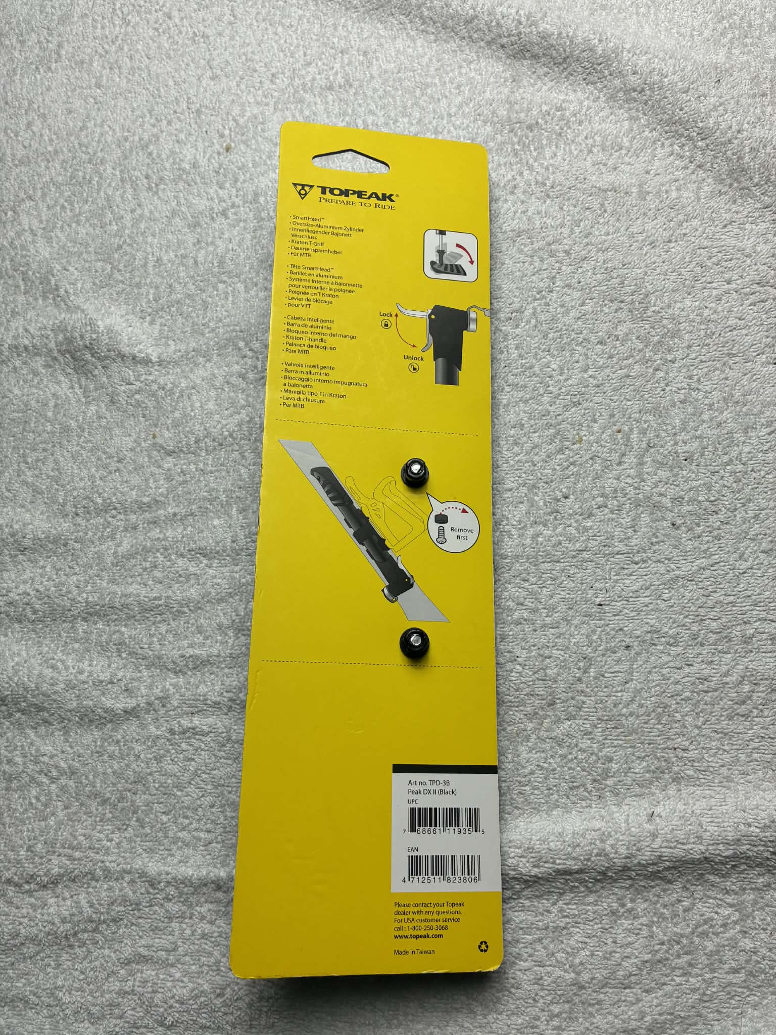 Mini pompe vélo TOPEAK Peak DX II 90 PSI avec poignée en T – NEUF