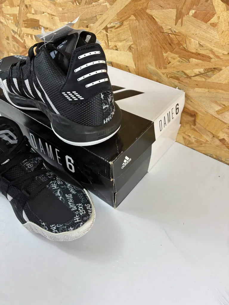 Adidas Dame 6 Femme Noir Blanc – 39 1/3 – FU6807