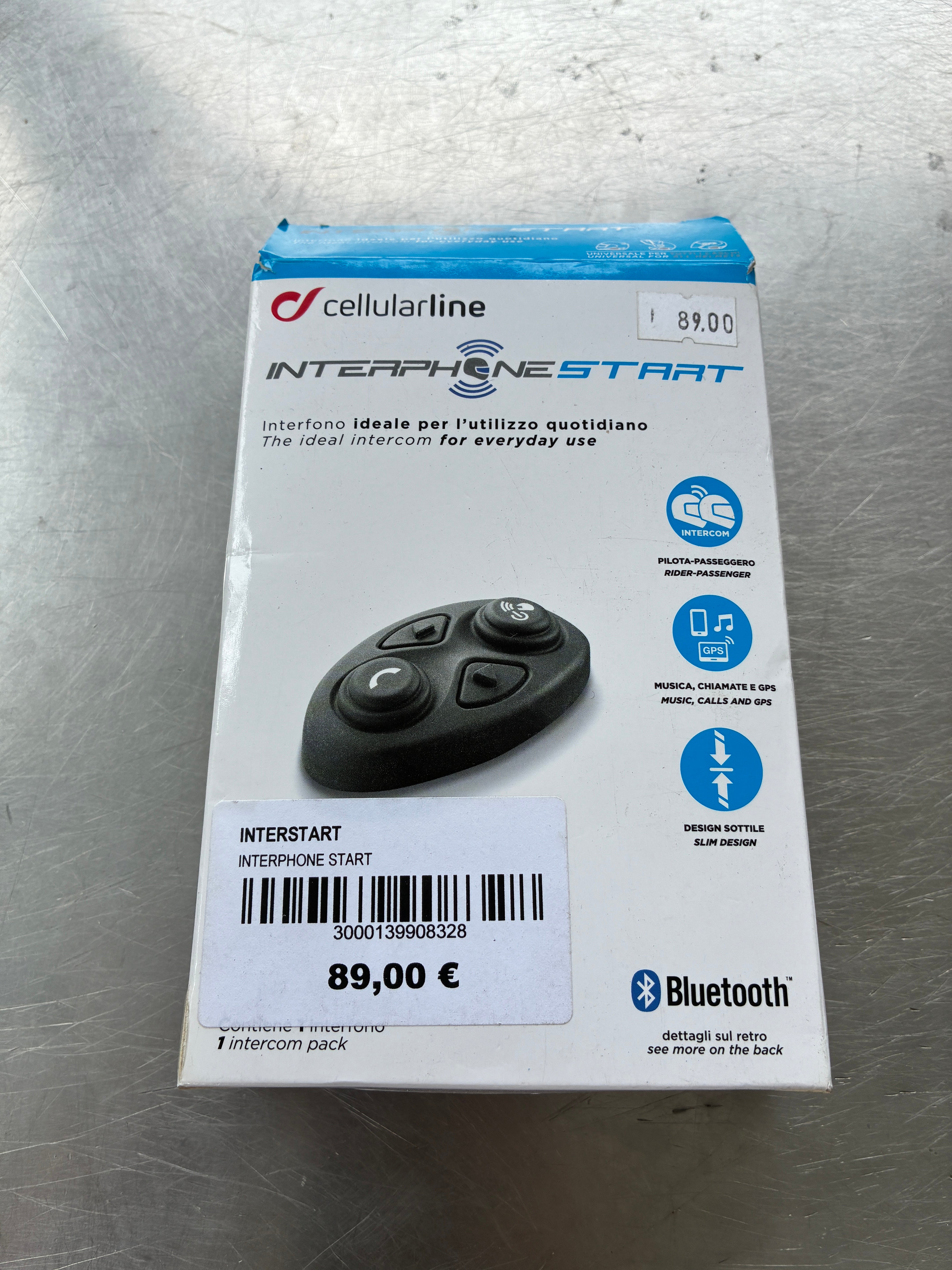 Interphone Moto Bluetooth CellularLine BTSTART – Version Single