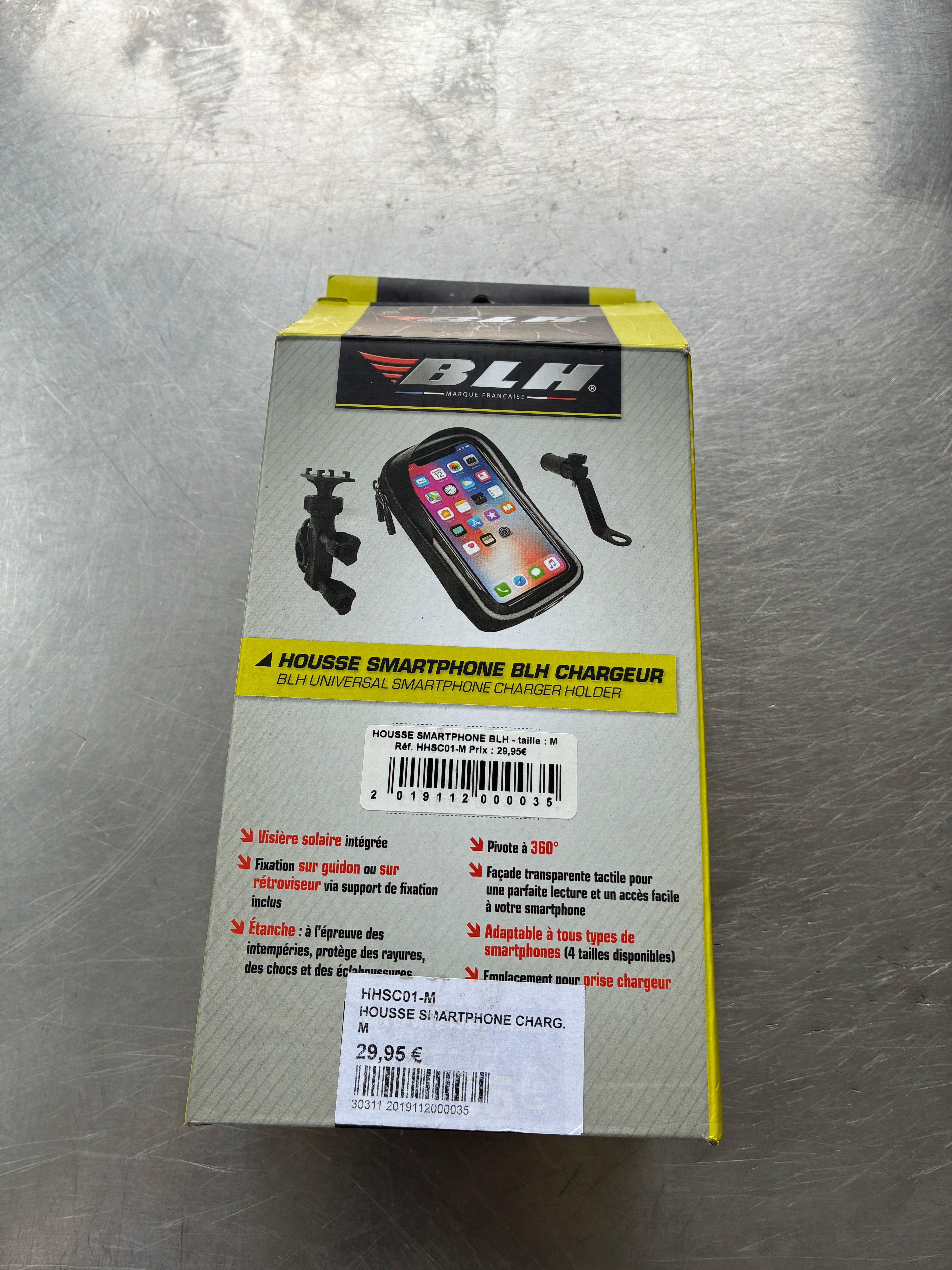 Housse Smartphone étanche BLH taille M avec support guidon/rétroviseur – Ref. HHSC01