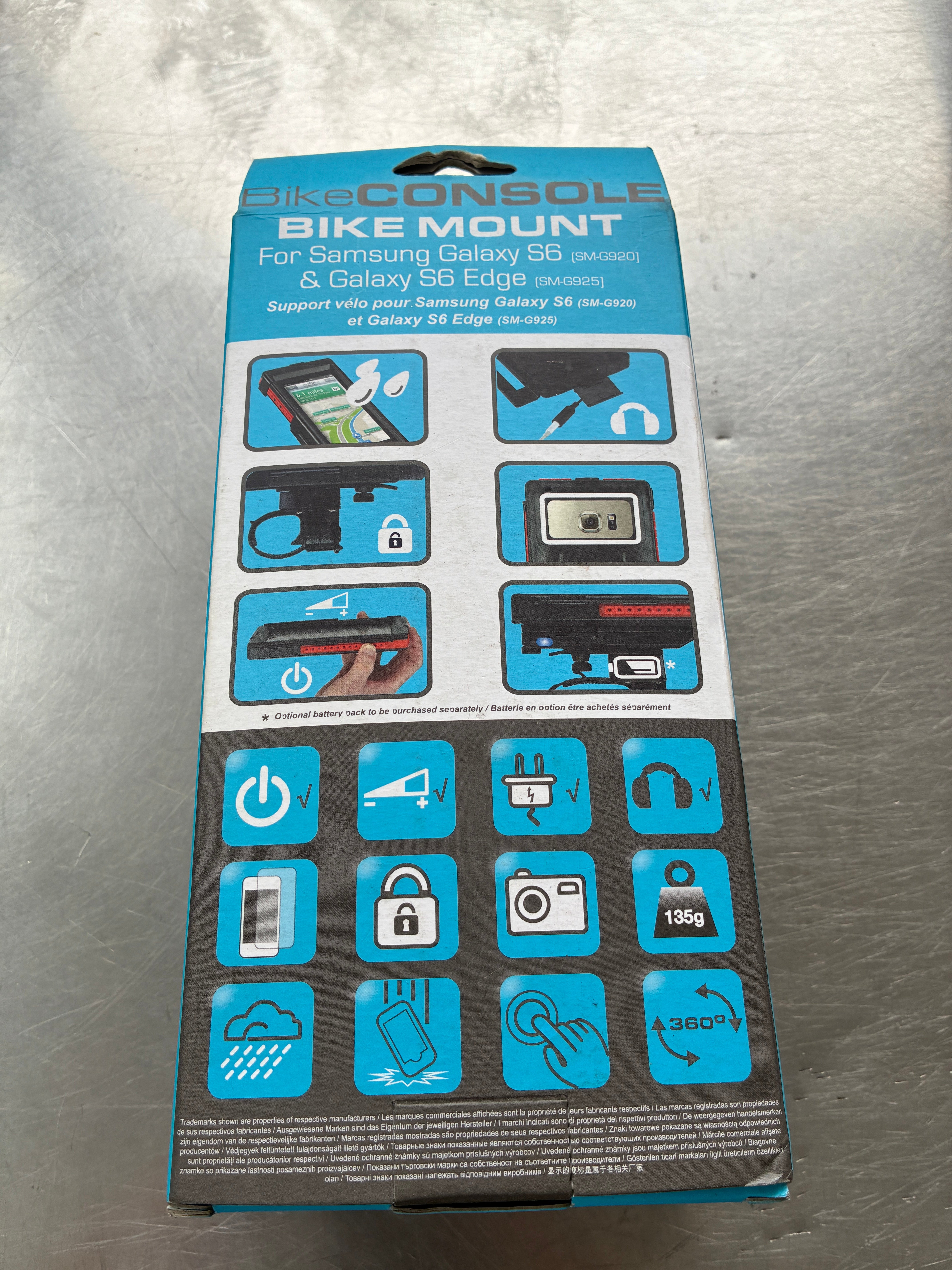 Coque de protection Tigra Bike Console GS6 / GS6 Edge – FitClic – avec support guidon