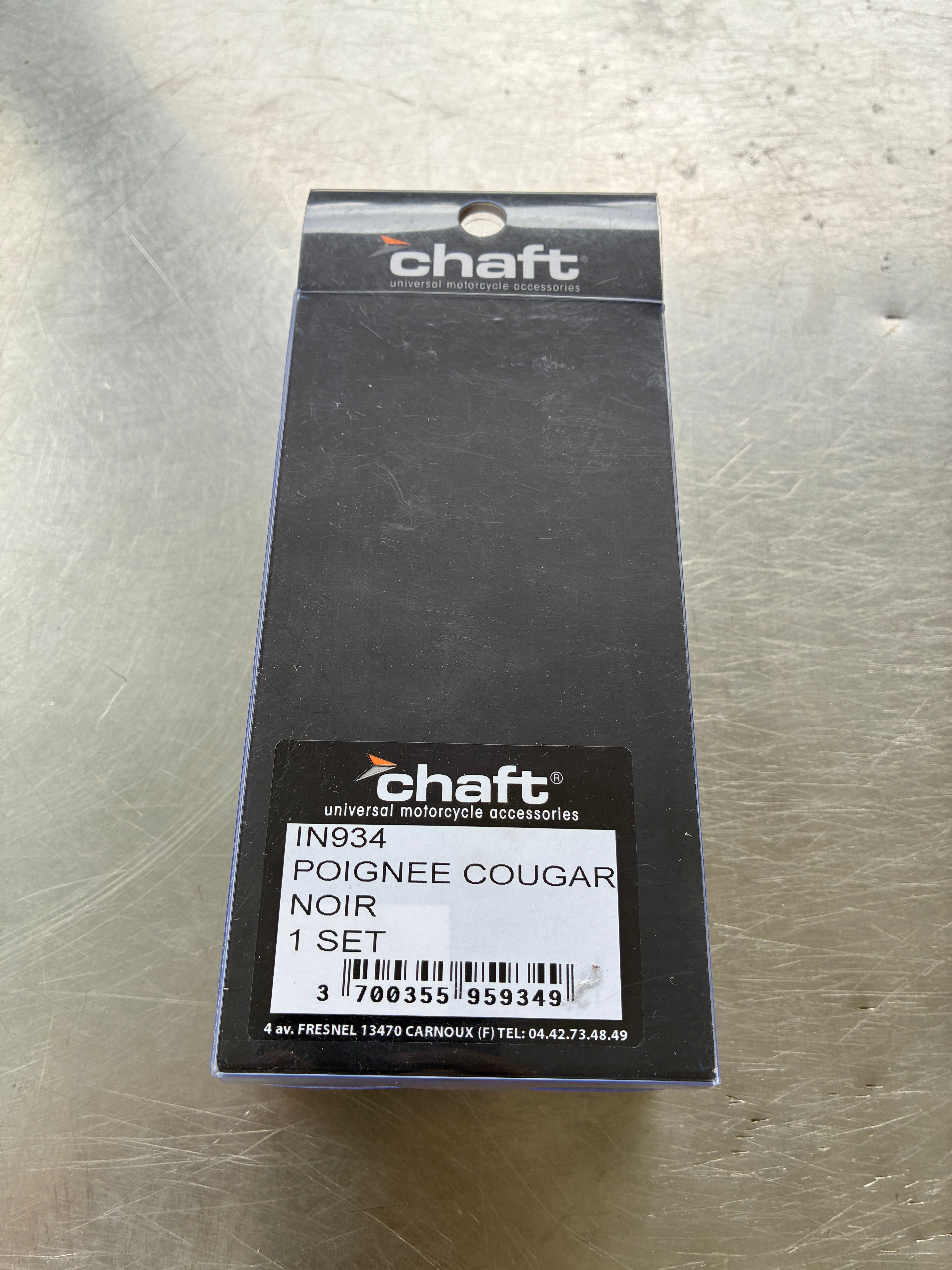 Poignées moto Chaft COUGAR – Ref. IN934 – Guidon 22 mm – Noires
