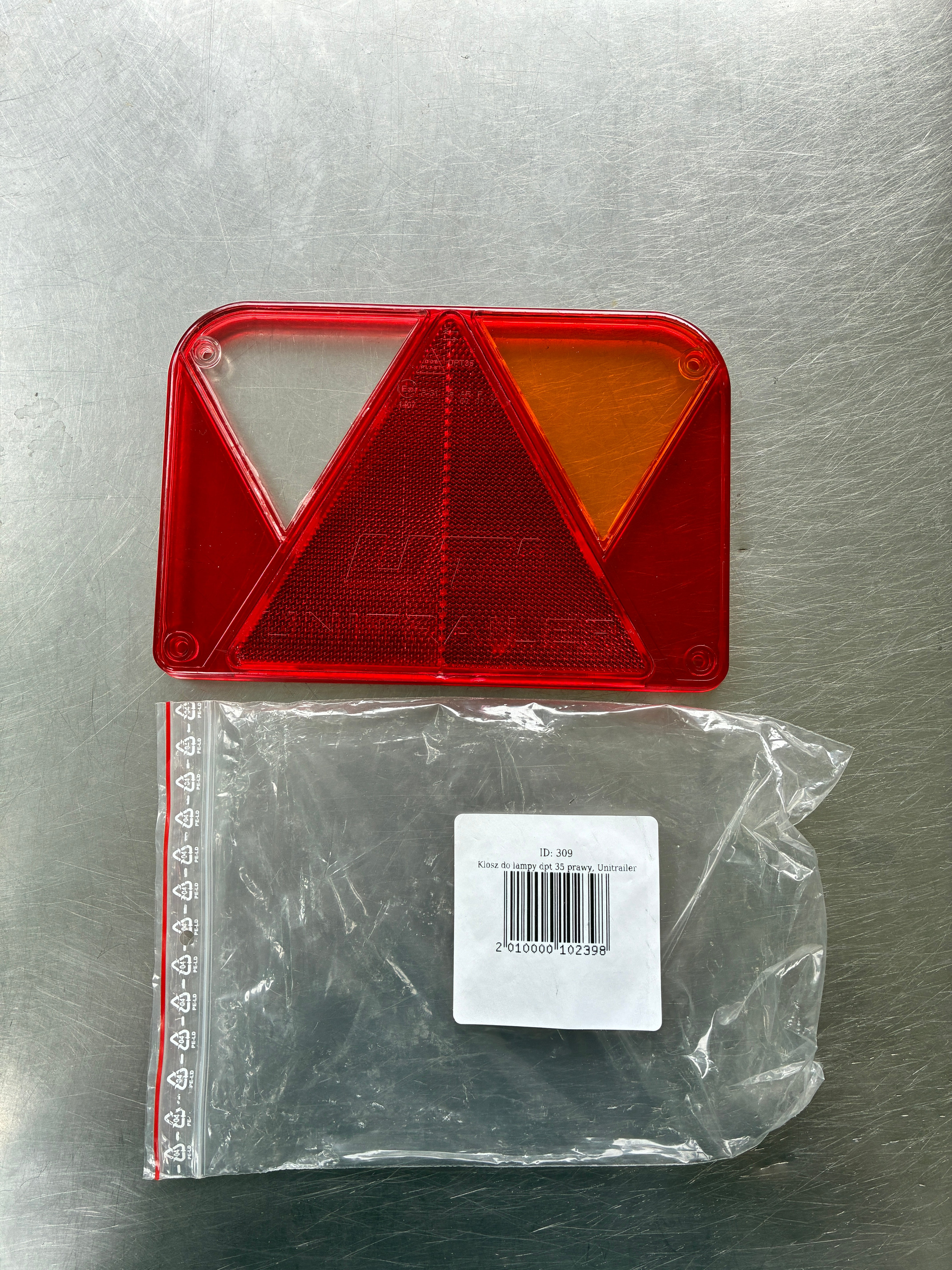 Cabochon feu remorque UNITRAILER DPT35 droit – Réf. DPT35DC – Neuf